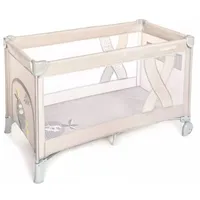 Manēžas un ceļojumu gultas - Ceļojumu gultiņa manēža Baby Design Simple Beige, Łóżeczko Turystyczne Gultiņa