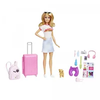 Barbie Lelles un aksesuāri - Travel Malibu Roberts  Puppy Hjy18 Lelle, 0194735098125, Doll Refreshed, Lelle
