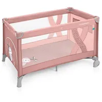 Manēžas un ceļojumu gultas - Espiro Simple 08 Pink Ceļojumu gulta-manēža, Łóżeczko Turystyczne Pink, gulta-manēža