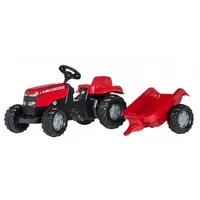 Pedāļu traktori un aksesuāri - Traktors ar pedāļiem piekabi Rolly Toys Kid Mf 012305, 012305