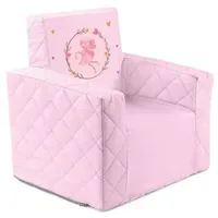 Krēsliņi, pufi - Albero Mio Pink Krēsls-Spilvens, Fotelik Piankowy Basic Print Wróżka, bērnu Krēsls spilvens