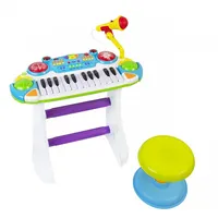 Muzikālie instrumenti - Bērnu sintezators ar mikrofonu B15 Yellow, 2090834984568, 062589,