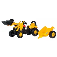 Pedāļu traktori un aksesuāri - Traktors ar pedāļiem piekabi  Rolly Toys Kid Jcb 023837, 023837