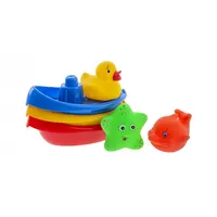 Rotaļlietas vannai, pludmalei - vannai Laivas ar zvēriņiem Tullo Tullo-123, 5905094771230, Tul-123