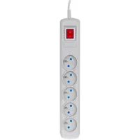 Activejet grey power strip with cord Acj Combo 5G/3M/Bezp. Aut/S
