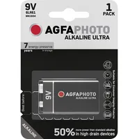 Agfa Photo Agfaphoto Battery Alkaline, E-Block, 6Lr61, 9V, Blister 1-Pack