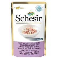 Agras Pet Foods Schesir in jelly Tuna and chicken with ham - wet cat food 50 g
