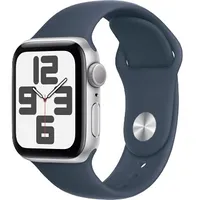Apple Watch Se Gps 40Mm Silver Aluminium Case with Storm Blue Sport Band - S/M

