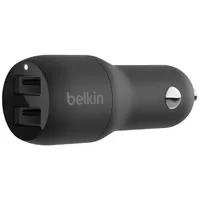 Belkin Dual Usb-A Car Charger 12W x2, Black