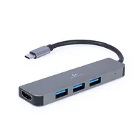 Cablexpert A-Cm-Combo2-01 Usb Type-C 2-In-1 multi-port adapter Hub  Hdmi 0.09M, Grey