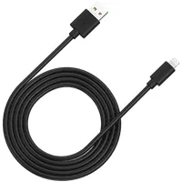 Canyon Mfi-12, Lightning Usb Cable for Apple C48, round, Pvc, 2M, Od4.0Mm, PowerSignal wire 21Awg2C28Awg2C,  Data transfer speed26MB/s, Black. With shield , with logo and packa