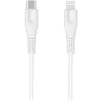 Canyon Mfi-4 Type C Cable To Mfi Lightning for Apple, Pvc Mouling,Function with full feature data transmission and Pd charging Output5V/2.4A, Od3.5Mm, cable length 1.2M, 0.026Kg,Colorwhite