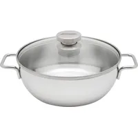 Demeyere Deep frying pan with 2 handles and lid  Apollo 7 24 cm
