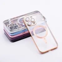 Electro Mag Cover case compatible with Magsafe for Iphone 15 Pro Max gold