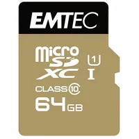 Emtec Microsdxc 64Gb Adapter Cl10 Elitegold Uhs-I 85Mb/S Blister
