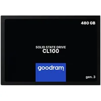 Goodram Cl100 Gen. 3 480Gb Ssd, 2.5 7Mm, Sata 6 Gb/S, Read/Write 540 / 460 Mb/S