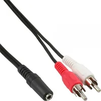 Intos Inline 2 x Rca male to 3.5 mm female cable, 1.5 m 89940
