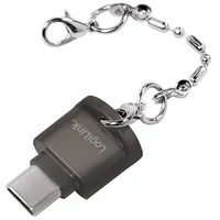 Logilink Usb-C to microSD card readeras a key chain
