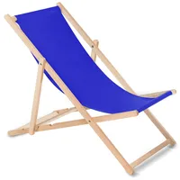 No name Wooden chair made of quality beech wood with three adjustable backrest positions colour blue Greenblue Gb183

