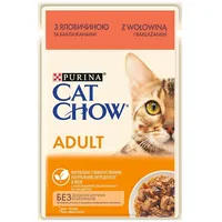 Purina Nestle Cat Chow Adult Gij Beef Eggplant Jelly - wet cat food 85 g
