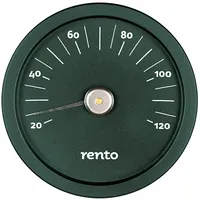 Rento Sauna thermometer, aluminum, black, round 291553
