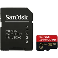 Sandisk Extreme Pro microSDHC 32Gb  Sd Adapter Rescue Deluxe 100Mb/S A1 C10 V30 Uhs-I U3