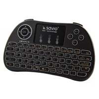Savio Kw-01 Wireless Mini Keyboard For  Pc / Ps4 Xbox Smart Tv Android Touchpad