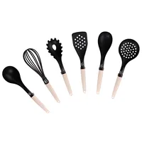 Stoneline Natural Line  21582 Kitchen utensil set 6 pcs Dishwasher proof Black/Beige