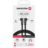 Swissten L Type Textile Universal Quick Charge 3.1 Usb-C to Lightning Data and Charging Cable 1.2M