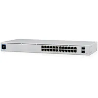 Ubiquiti Usw-24-Poe Gigabit Layer 2 switch with twenty-four Ethernet ports including sixteen auto-sensing 802.3At Poe ports, and two Sfp