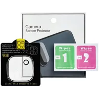 5D Full Glue Camera Tempered Glass - for Samsung Galaxy S23 Black