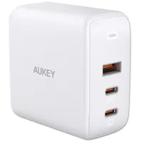 Aukey Pa-B6S 90W 3-Port Pd Wall Charger, White
