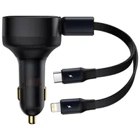 Baseus Car Charger  Enjoyment with cable Usb-C Lightning 3A, 30W Black
