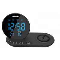 Blaupunkt Fm Pll clock radio/ALARM/USB/CR85BK Charge/Wireless charging/Indoor/outdoor temperature/black
