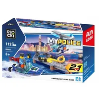 Blocki Mypolice Police patrol on water and the air / Kb0654 Constructor with 112 parts Age 6