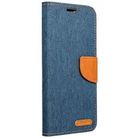 Canvas Book case for Xiaomi Redmi 13C / Poco C65 navy blue