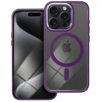 Color Edge Mag Cover case compatible with Magsafe for Iphone 15 Pro deep purple