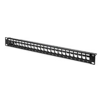 Digitus Modular Patch Panel Dn-91411 Black Layout Keystone Entry Straight Area of application 483 mm 19 cabinet Suitable for mounting Housing material 1.5 Spcc cold ro