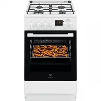 Electrolux 50Cm wide white gas stove with multifunction oven Lkk560205W

