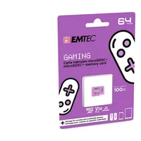 Emtec 64Gb microSDXC Uhs-I U3 V30 Gaming Memory Card Purple