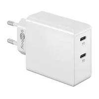 Goobay 61758 Dual Usb-C Pd Fast Charger 36 W, White