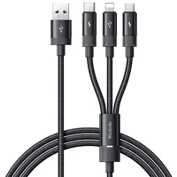Mcdodo 3In1 Usb to Usb-C / Lightning Micro Cable,  Ca-5790, 3.5A, 1.2M Black
