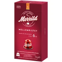Merrild Coffee capsules Mellemristet, for Nespresso machines, 10 capsules
