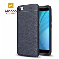 Mocco Litchi Pattern Back Case Silicone for Xiaomi Redmi Note 5A Prime Blue