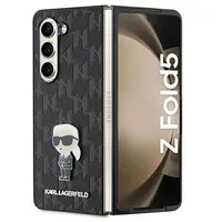 Original faceplate case Karl Lagerfeld Klhczfd5Sapkinpk for Samsung Fold 5 Saffiano Mono Ik Pin  / black