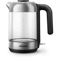 Philips  Kettle Hd9339/80 Electric 2200 W 1.7 L Stainless steel/Glass 360 rotational base Black/Silver