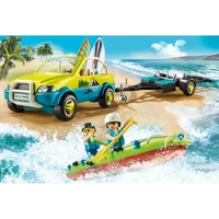 Playmobil Family Fun Beach Car with Canoe Trailer 70436
