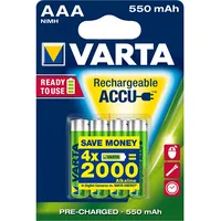 Varta Akku Micro, Aaa, Hr03, 1.2V/550Mah Accu Power 4-Pack