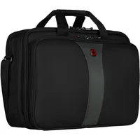 Wenger Legacy 17  And quot Triple Gusset Brief Bag for Laptop, Black 600655

