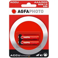 Agfa Photo Agfaphoto Akku Nimh, Micro, Aaa, Hr03, 1.2V/900Mah, Retail Blister 2-Pack
